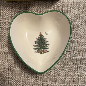 Spode Christmas Tree Heart Shape Dip Bowl